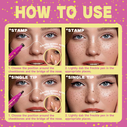 Waterproof • Sweatproof • 4 Natural Shades • Instant freckles that look real, last all day.