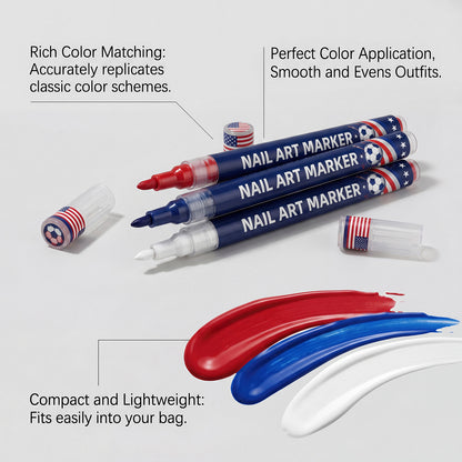 12 vibrant fan-edition nail art pens. Fast-drying — no UV lamp needed.