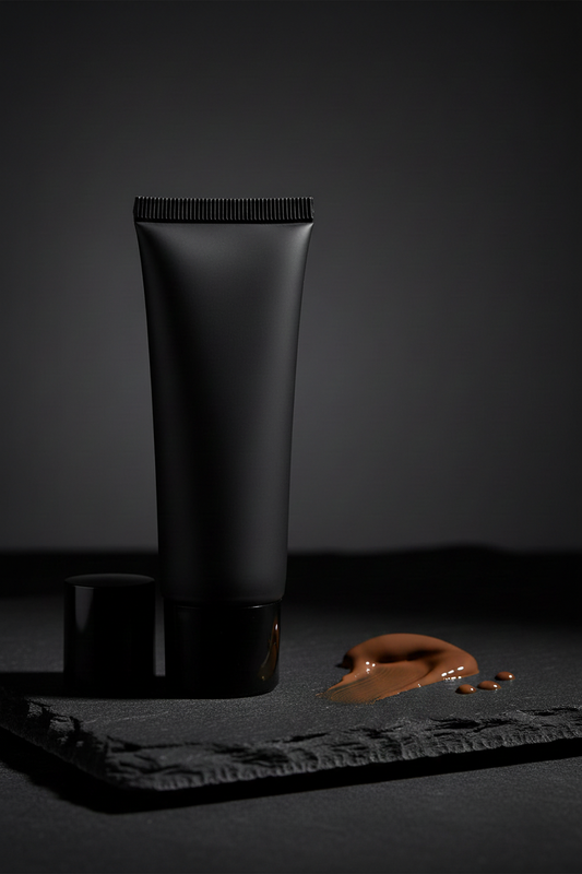 Variant 1 – Porcelain Beige matte black tube foundation