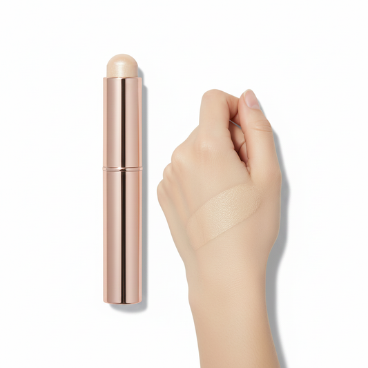 Variant 1 – Pearl Ivory gold twist-up highlighter stick with hand swatch