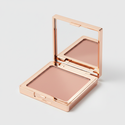 Variant 1 – Nude Pink powder blush in rose gold compact
