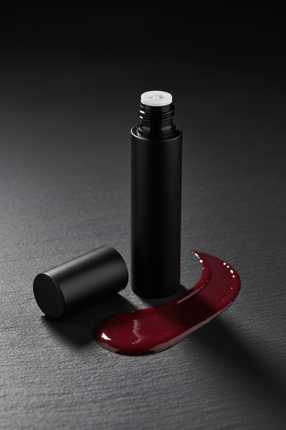 Matte Black Squeeze Tube Lip Gloss